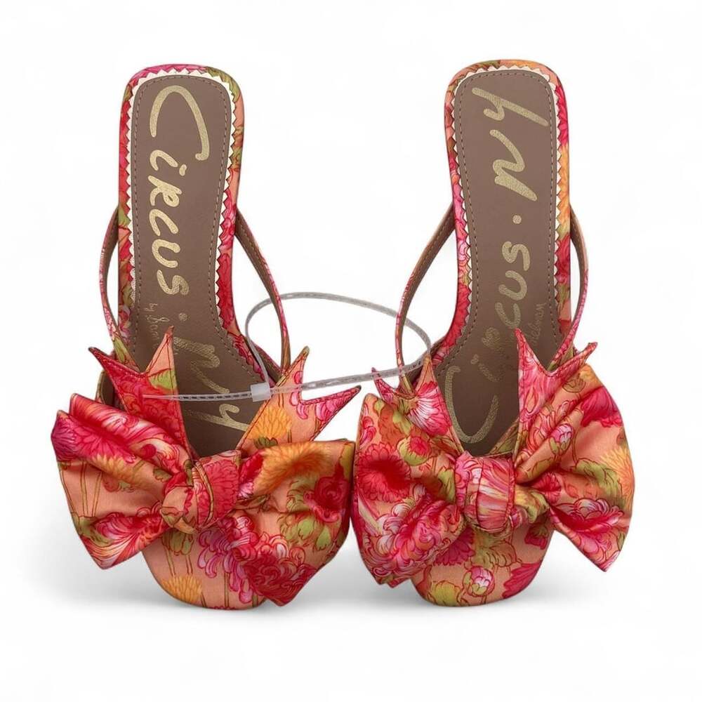 Circus by Sam Edelman Floral Bow Heeled Sandals